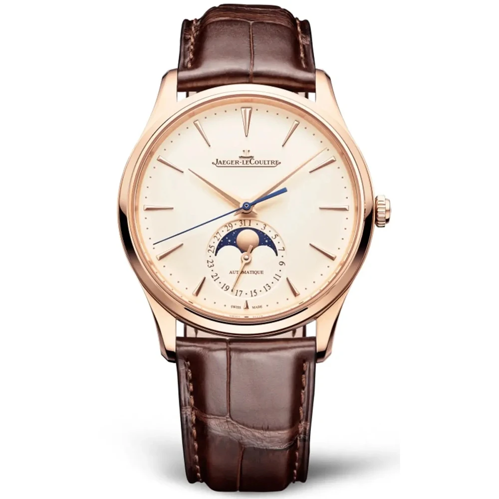 99新 Jaeger-LeCoultre/积家 大师/盒证18k玫瑰金机械男表1362510