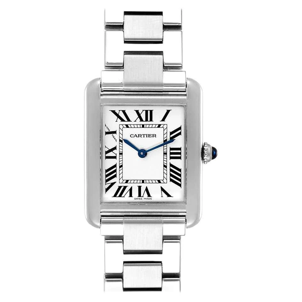 99新 Cartier/卡地亚 单表/坦克/精钢/石英女表W5200013时尚腕表