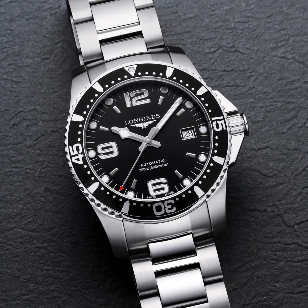 99新 Longines/浪琴 盒证/康卡斯/精钢自动机械男表L3.742.4.56.6