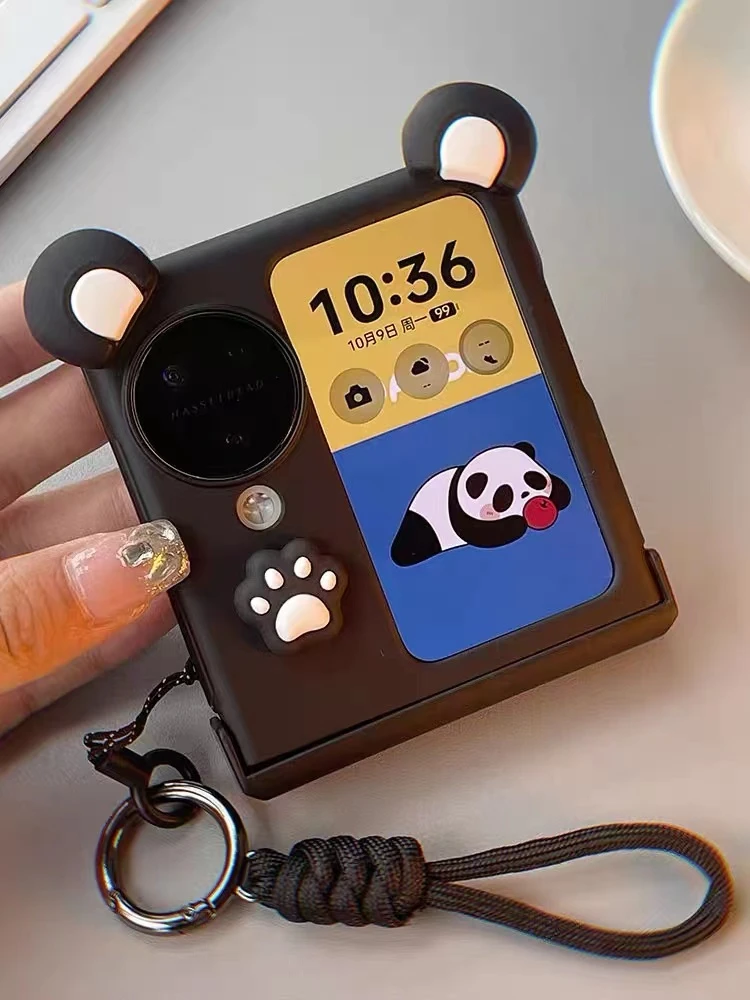 熊耳朵猫爪OPPOFINDN3FLIP折叠手机壳创意手环绳n2flip肤感耐脏
