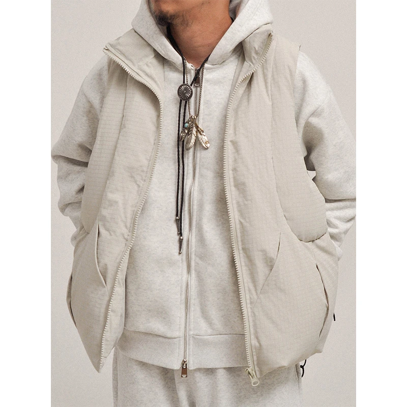 是时候叠穿棉衣马甲了！冬季加厚保暖立领宽松格纹机能龟壳棉马甲