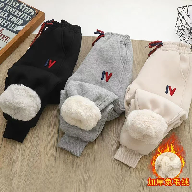 【超级厚仿兔毛绒】儿童棉裤男童特厚休闲裤中大童加绒冬保暖裤潮
