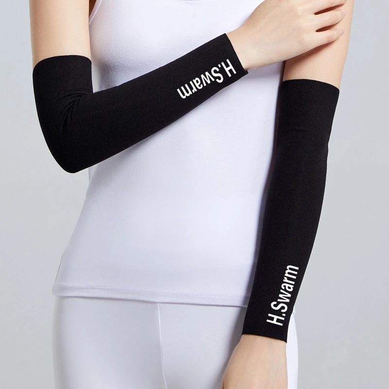 夏季护肘护臂男女胳膊冰丝袖套薄款莫代尔防晒遮疤手臂透气无痕