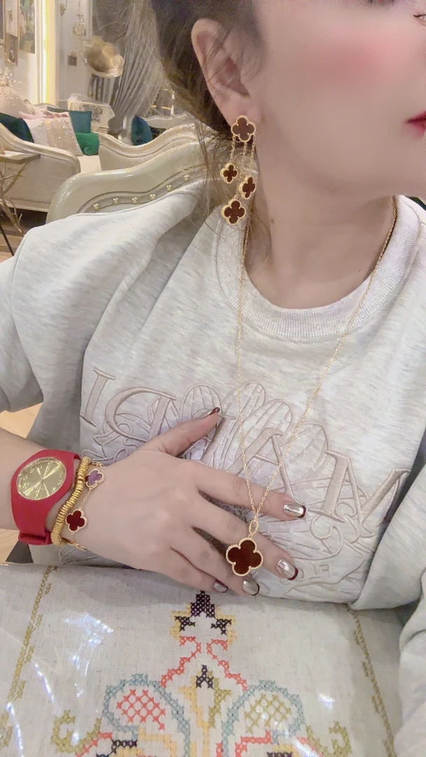 铜合金大理石手链 Dlzea新款四叶草气质时尚手链