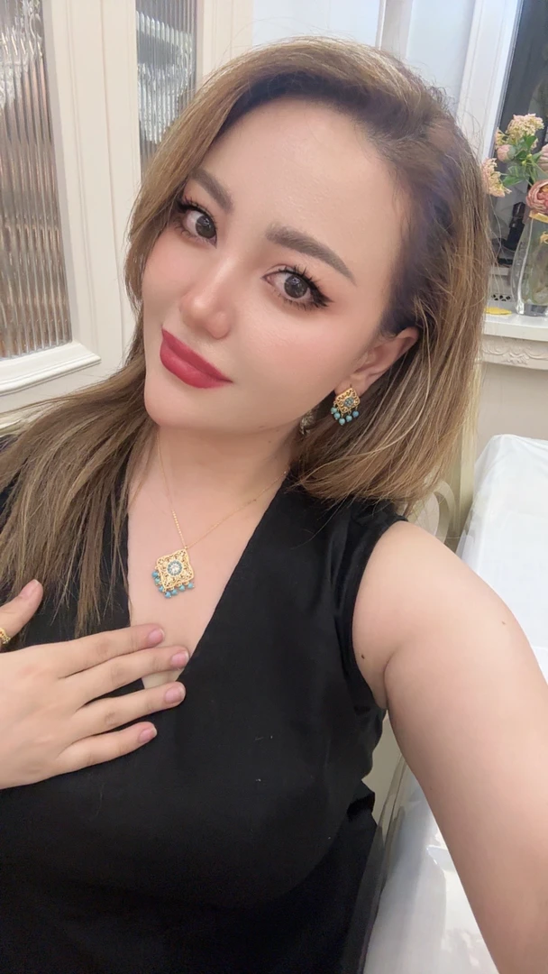 铜合金耳饰 Dlzea时尚民族风蓝色一套