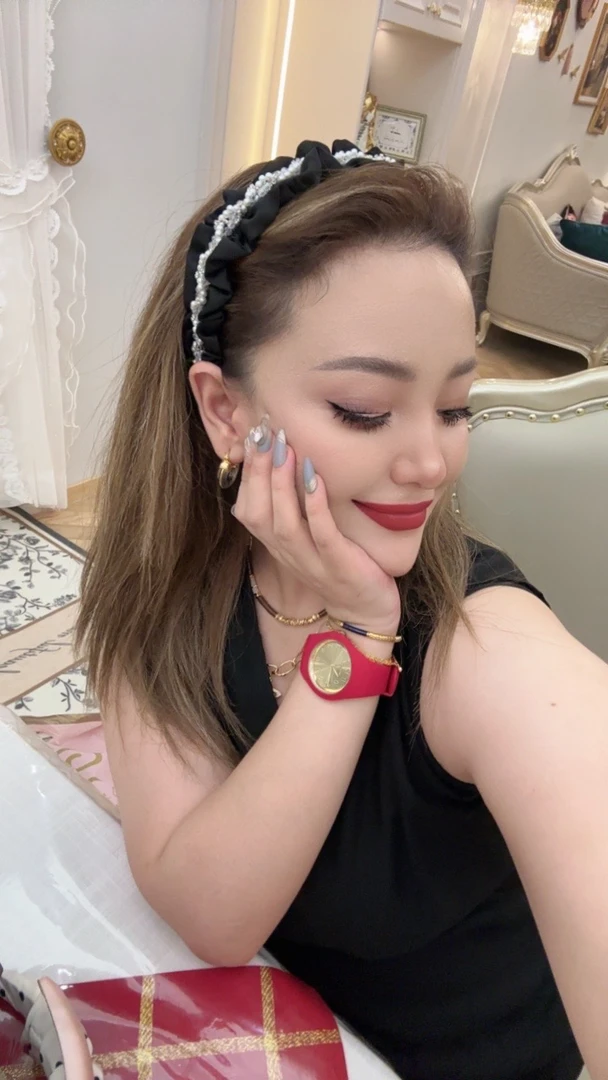 铜合金手链 Dlzea新款时尚休闲复古气质丝绒红色手链ins网红