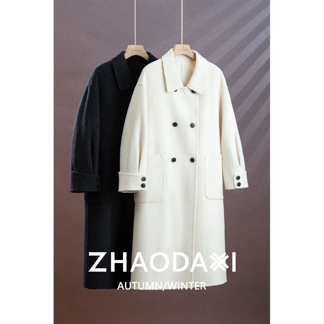 【赵大喜】现货！哥伦布大衣 | 100wool 手缝双面尼 翻领双排扣