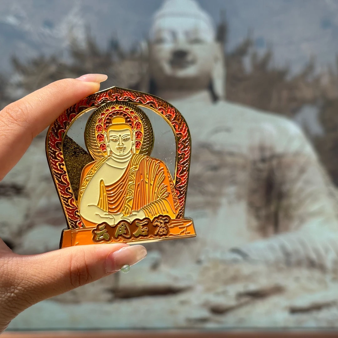 云冈石窟·流沙款合金露天大佛冰箱贴