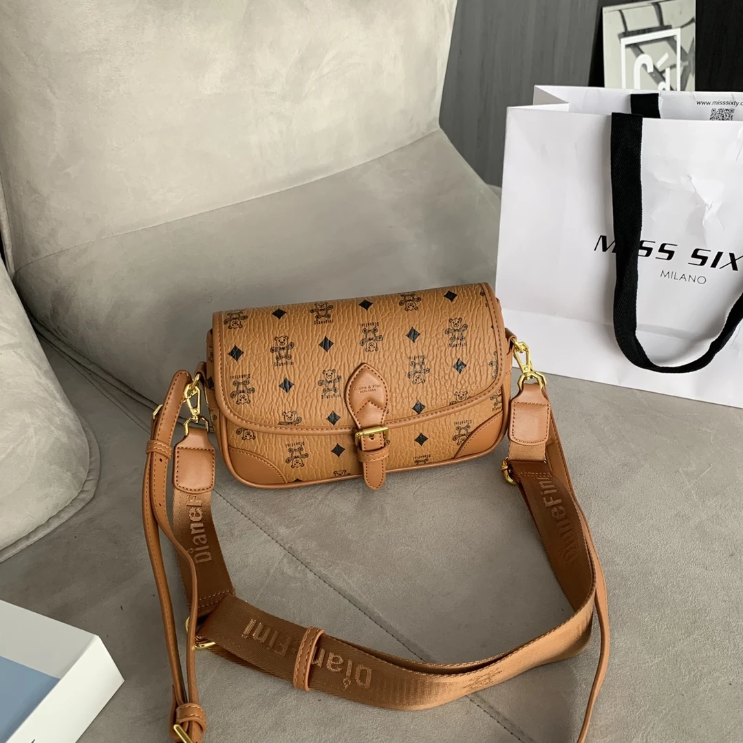 黛安霏尼正品法棍包小方包2025新款时尚单肩斜挎包通勤腋下包女包