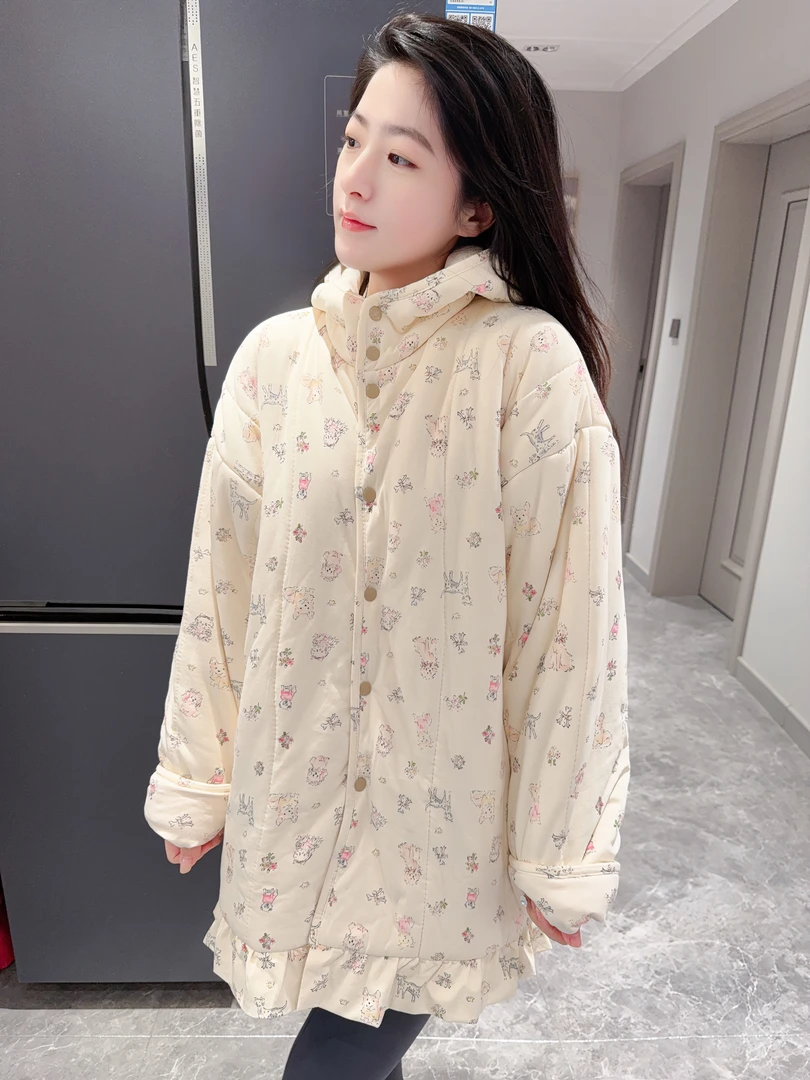 CBLM家300g新疆棉【奶油小狗】宽松显瘦家居服