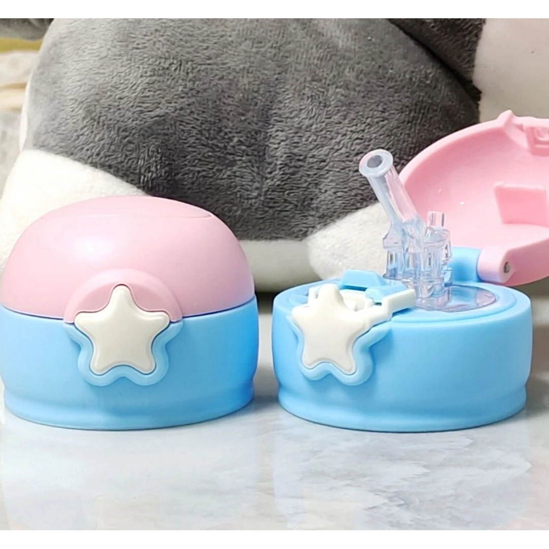 原装儿童水杯杯盖防漏吸管盖子通用弹跳式保温杯盖杯壶水杯配禾蓝