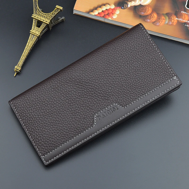 新款男士竖款男长款青年休闲学生钱夹多卡位大容量钱包男士长款