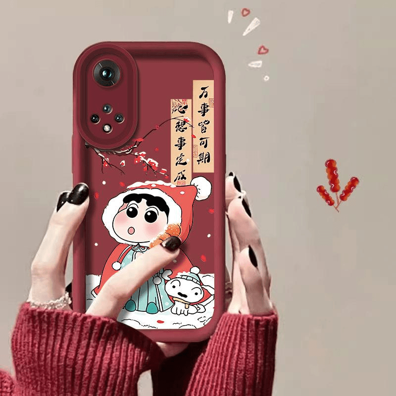 适用于荣耀50手机壳HONOR50新年款小新可爱女防摔软壳全包式