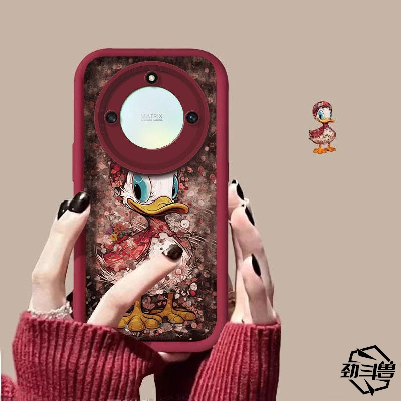 适用于荣耀X40手机壳HONORx40可爱小鸭新年女防摔软壳全包式