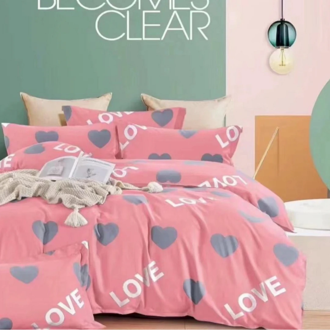 【博莱】精品轻奢双人床单被罩透气柔软加厚印花亲肤磨毛学生二合一