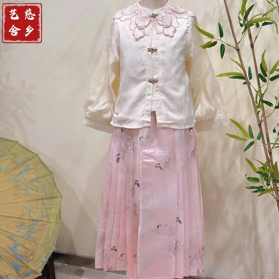 国风秋款女童汉服父亲节儿童节夏季复古春夏中式日常中国风时尚
