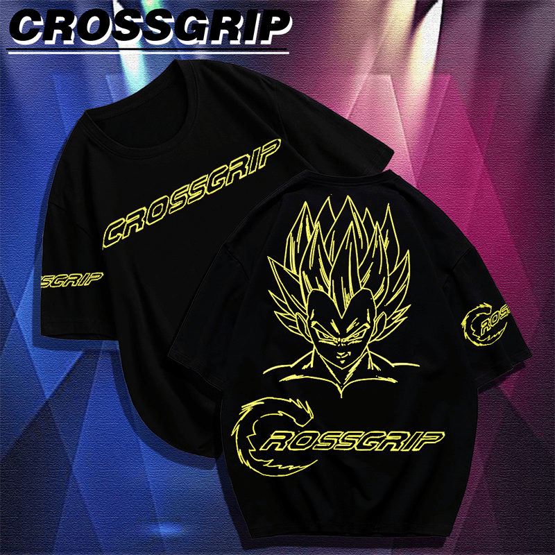 Crossgrip潮牌短袖T恤百搭宽松超级赛尔人我是超级贝吉塔动漫周边