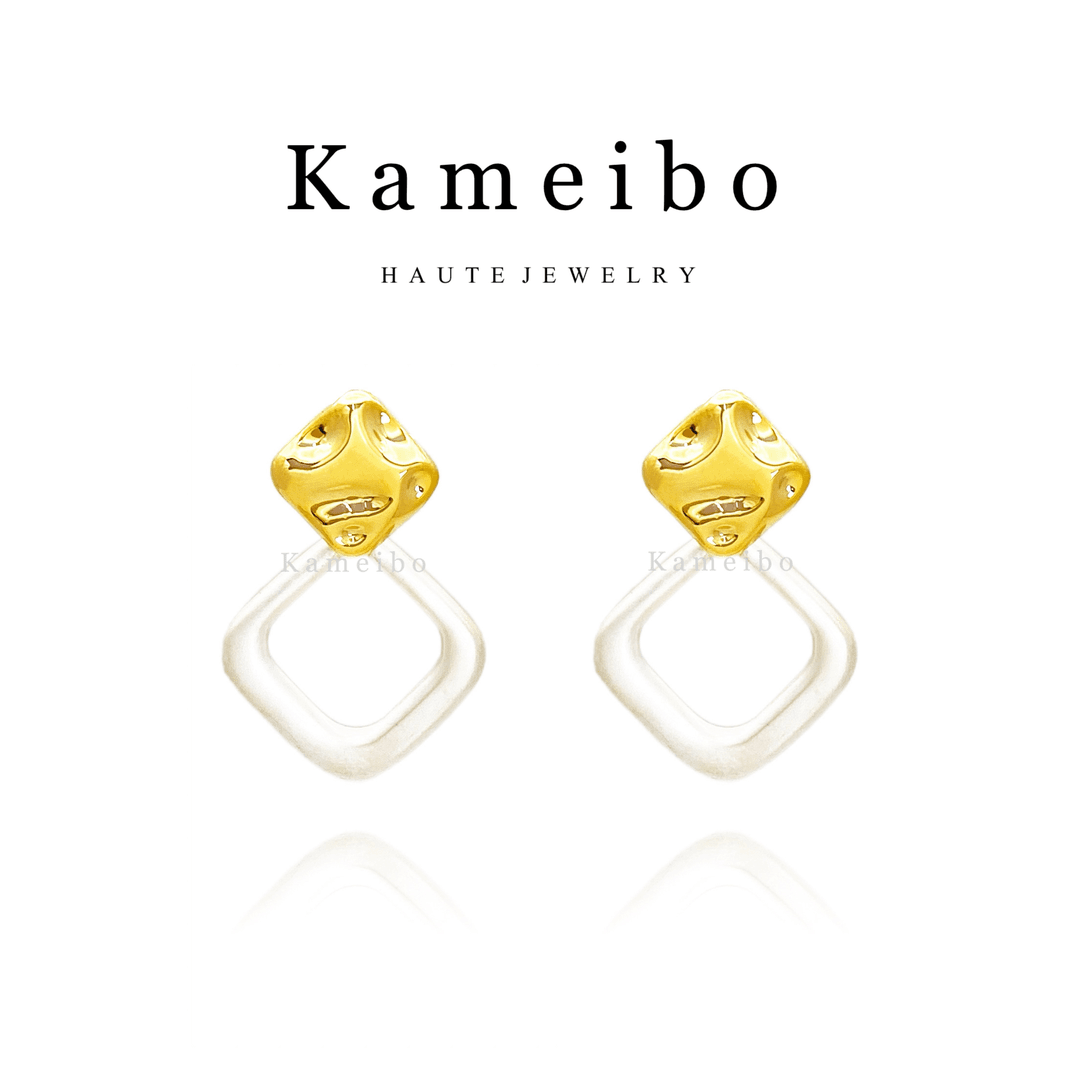 铜合金耳饰 DY·金菱DK5490高级感网红气质时尚轻奢百搭耳钉耳环