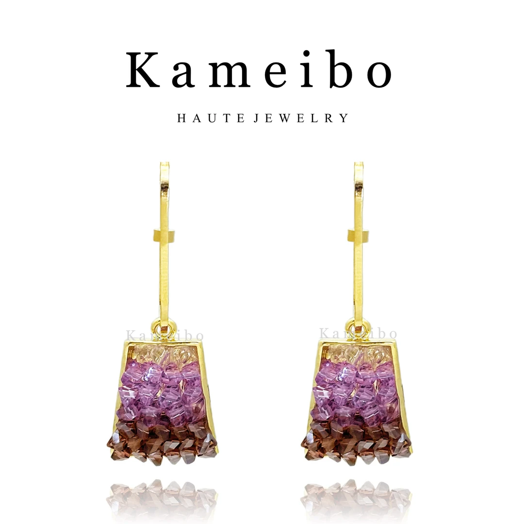 铜合金耳饰 DY·紫梯DK6055高级感网红风气质时尚轻奢百搭耳钉耳环