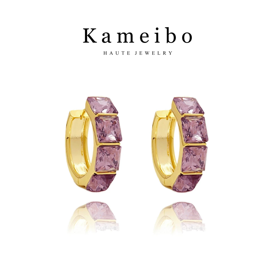 铜合金耳饰 DY·紫菀DK3396高级感网红风气质时尚轻奢百搭耳扣耳环