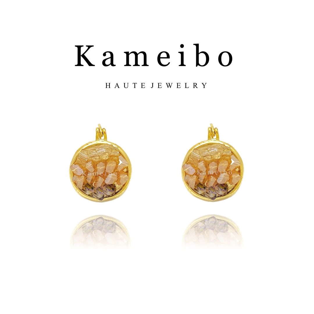 铜合金耳饰 DY·橘圆DK5892高级感雅丹风气质时尚轻奢百搭耳扣耳环