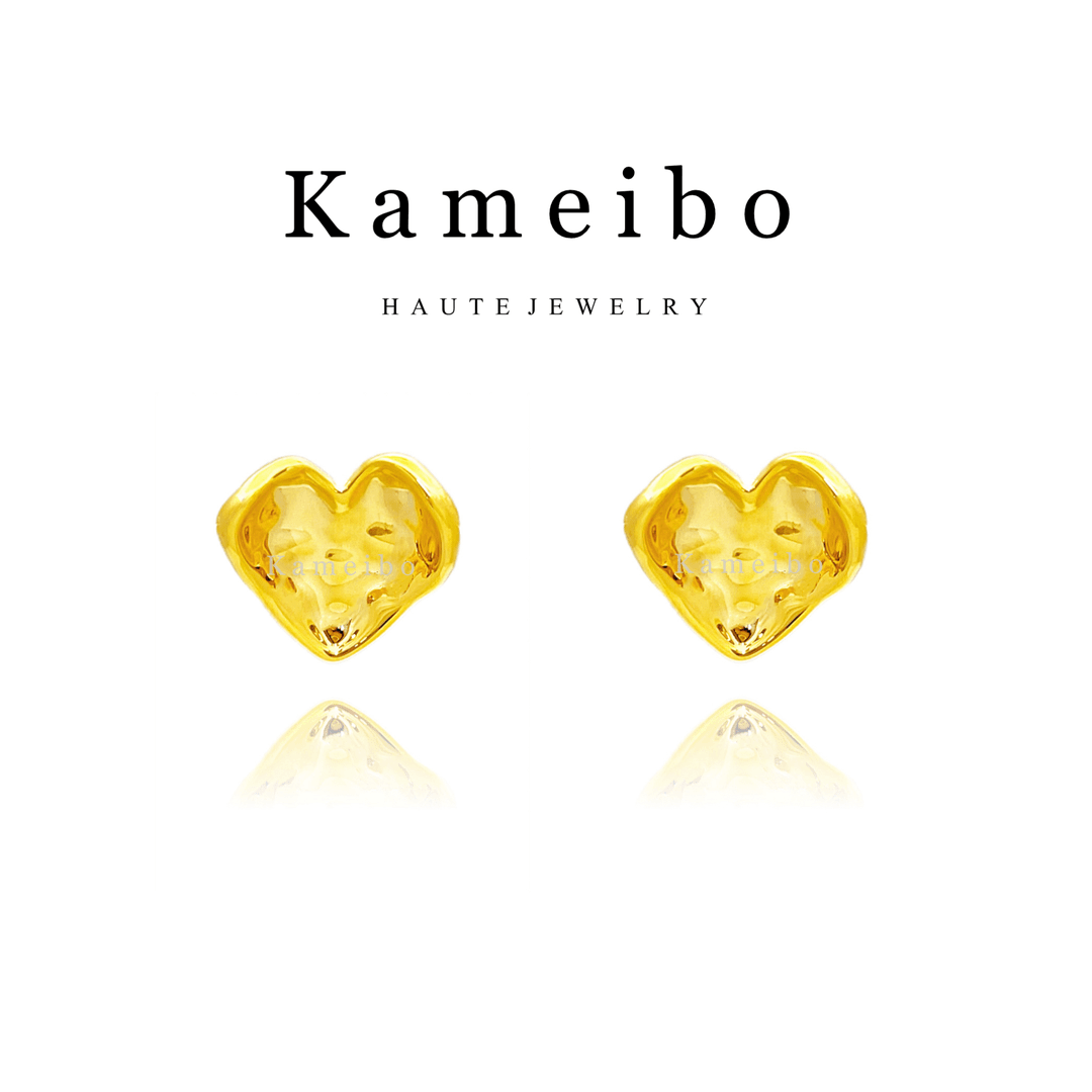 铜合金耳饰 DY·褶心DK5498高级感网红气质时尚轻奢百搭耳钉耳环