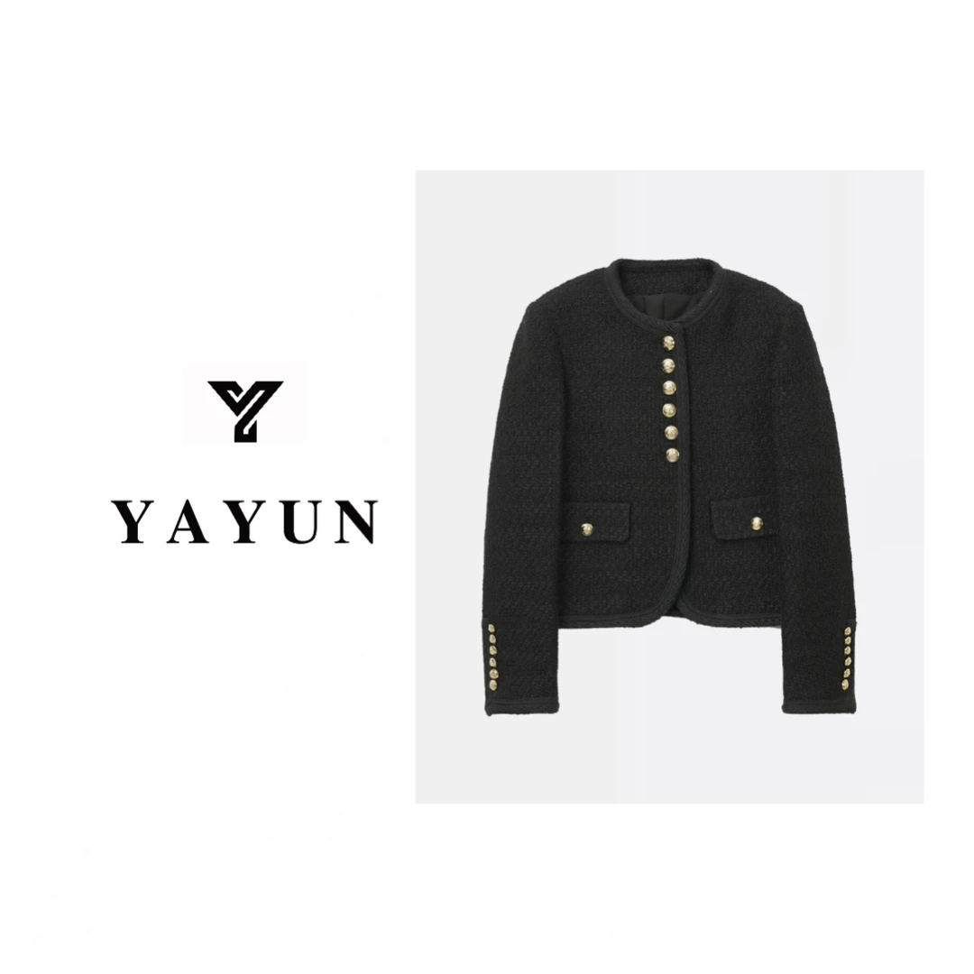 YAYUN/娅芸女外套秋季女外套小香风气质针织轻奢短款时尚23819