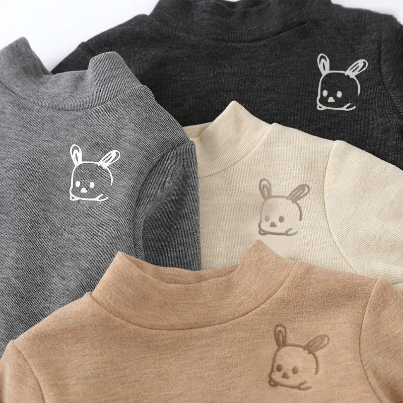 棉羊绒内搭上衣男女童韩版长袖T恤宝宝半高领打底衫儿童新款