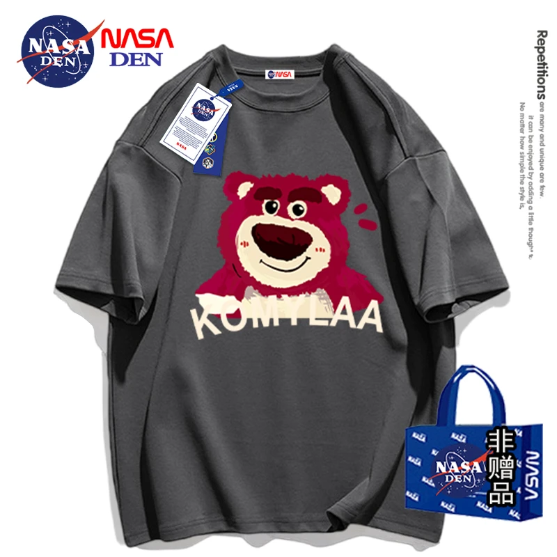 NASA联名短袖T恤男纯棉夏季透气百搭圆领半袖潮流打底衫男女同款