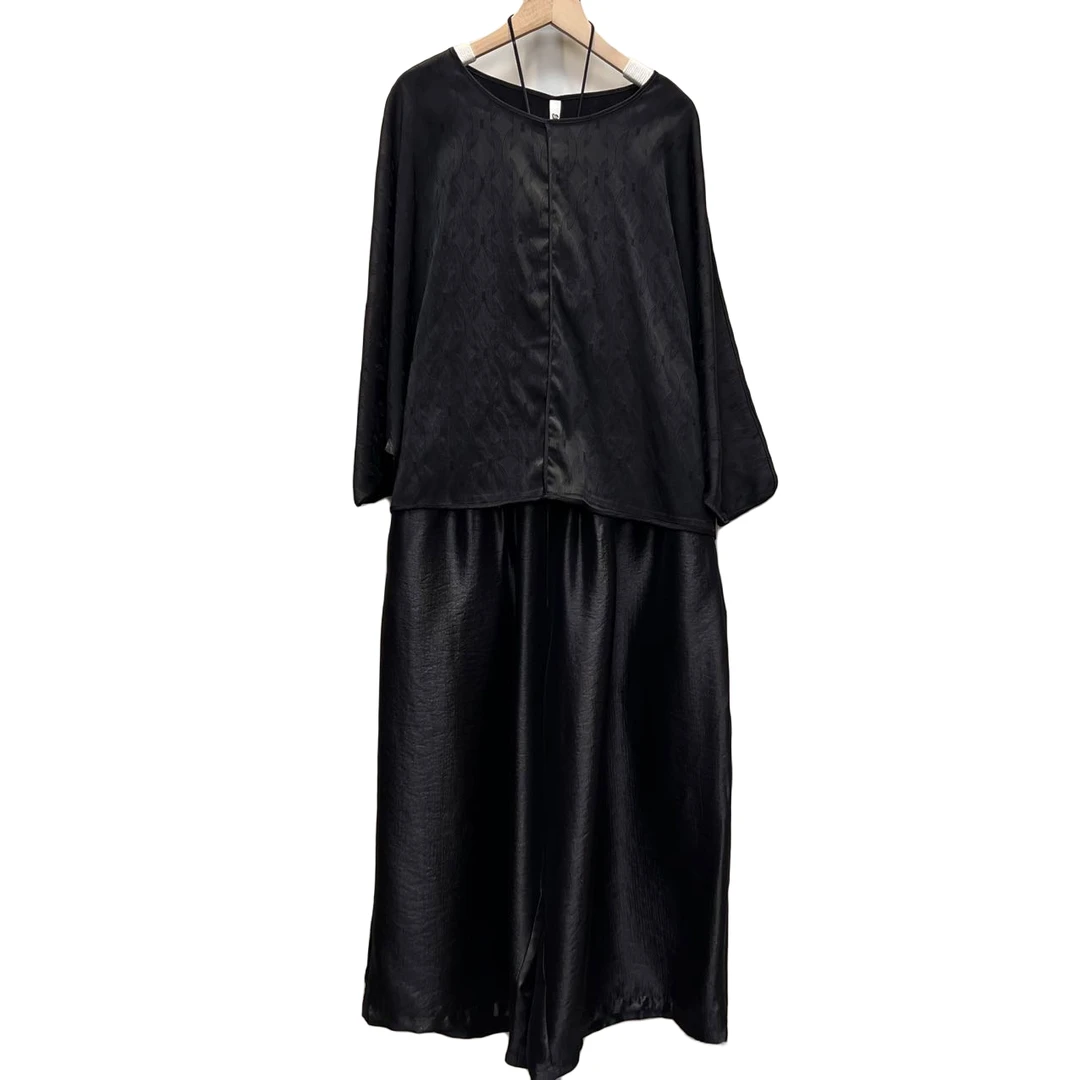 原单梭织提花纹个性显瘦百搭套装110