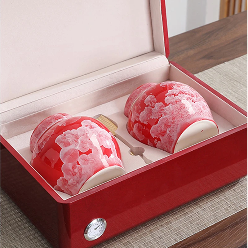 浓香型安溪铁观音茶叶新茶特级兰花香高档礼盒木盒瓷罐装送礼