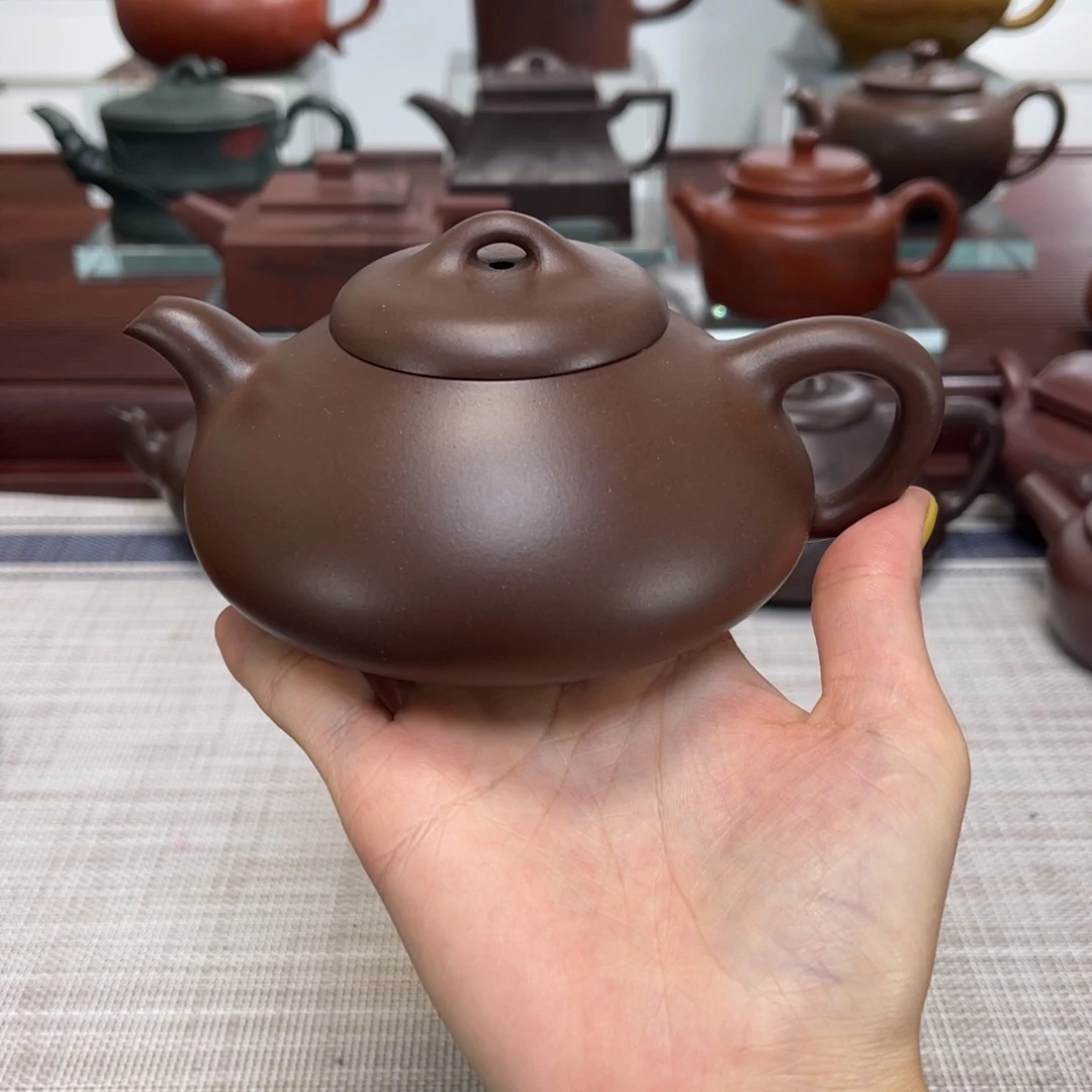 紫砂茶壶紫泥 纳瓢