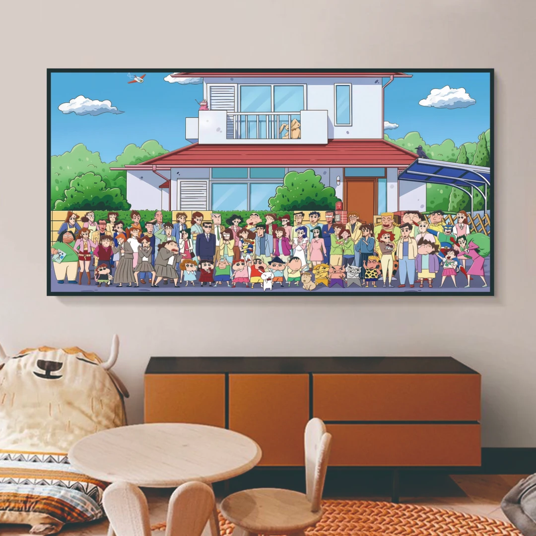 《横板蜡笔小新》蜡笔小新大合集挂画漫画P款40*80