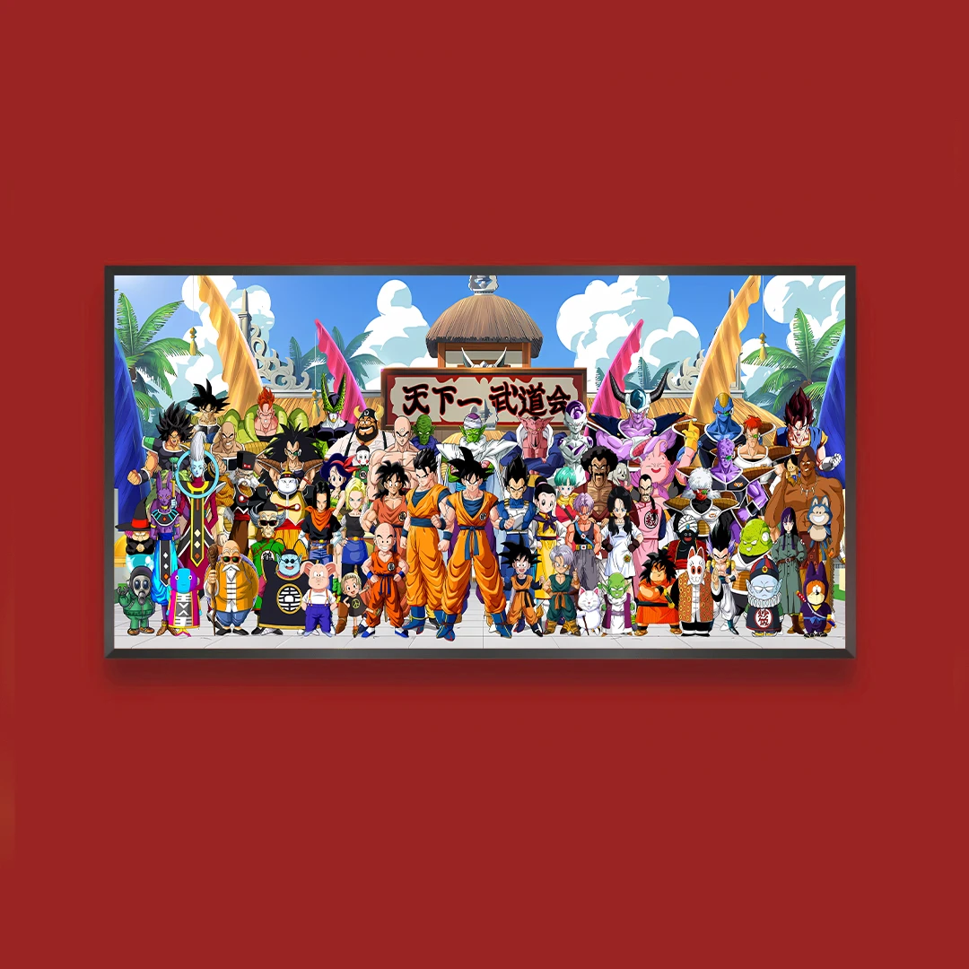 【龙珠大合集C款】龙珠2全家福动漫装饰画电竞房宿舍P款40*80