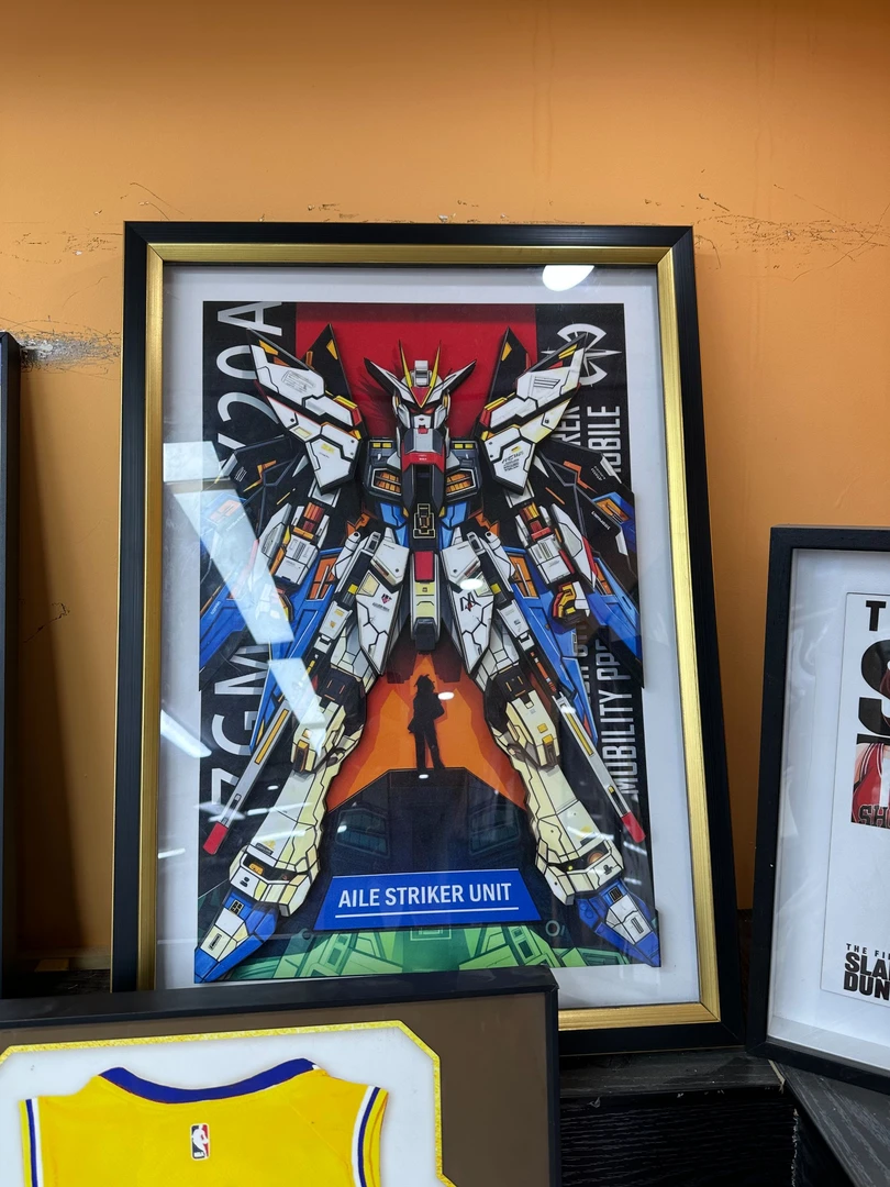 《竖版高达》竖版高达变身形态动漫装饰画卡通卧室P款40*60