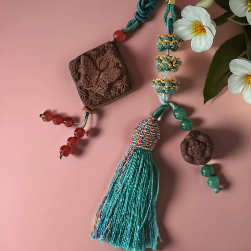 【蝶恋花秋韵自在】手工合香珠流苏挂饰车挂包挂