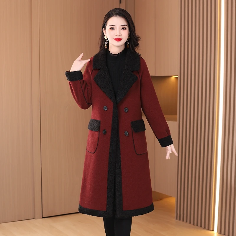 DS1146-1小香风毛呢外套女秋冬2024年新款