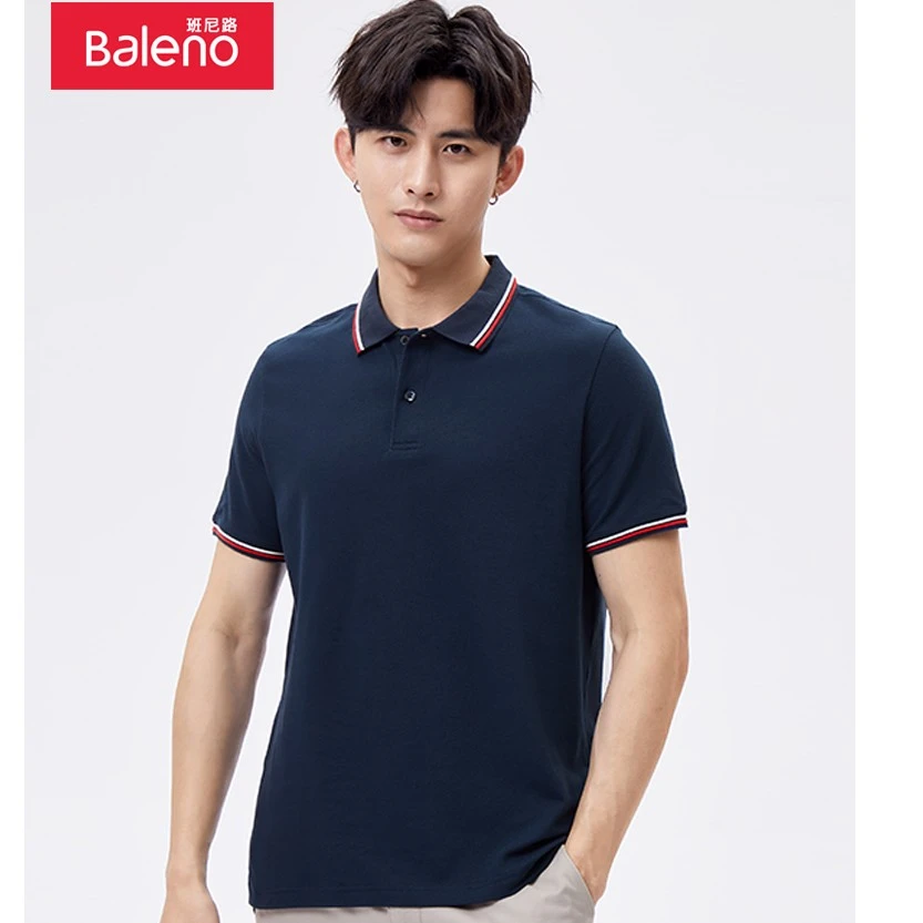 BALENO/班尼路春夏男士商务短袖休闲翻领Polo衫9823102M001-2