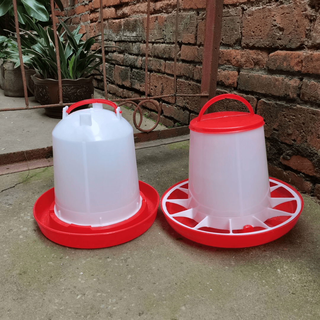 鹅喝水壶饲料壶组合饮水器喂水器饲料桶加厚水桶