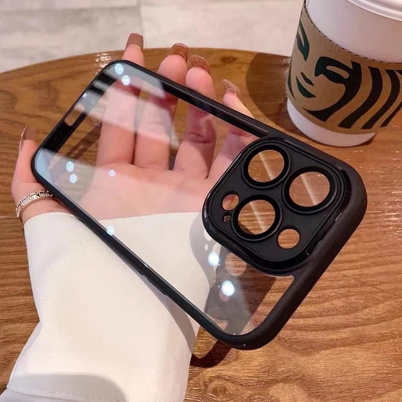 苹果15promax手机壳iphone14简约透明13pro自带镜头膜12pro防尘网