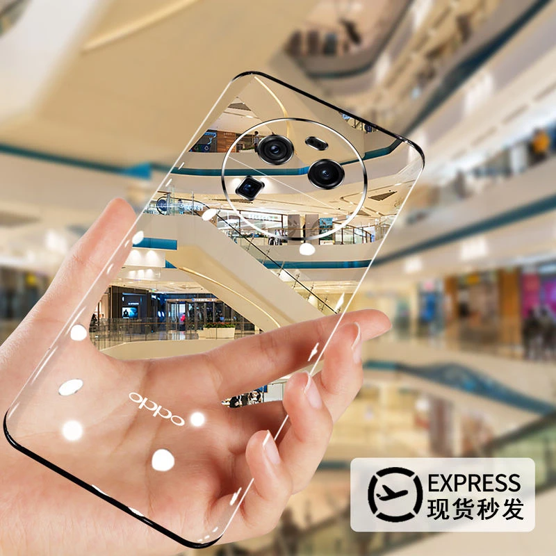 适用oppofindx6手机壳新款无边框超薄透明findx6pro镜头防摔壳