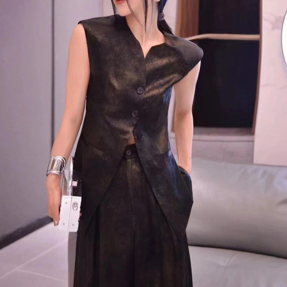【女人街】气质款马甲套装显瘦网红无袖