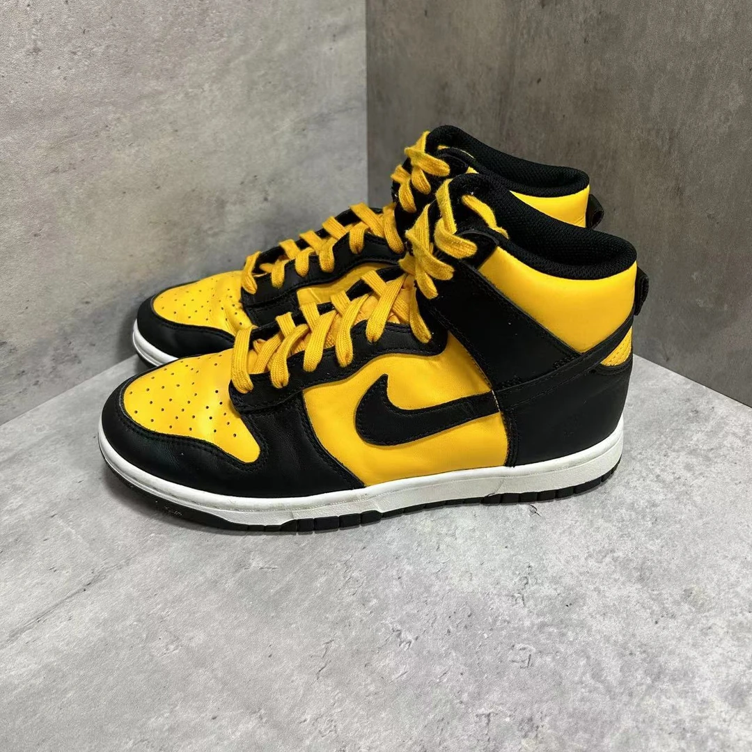 40码 Nike Dunk 高帮 板鞋 黑黄