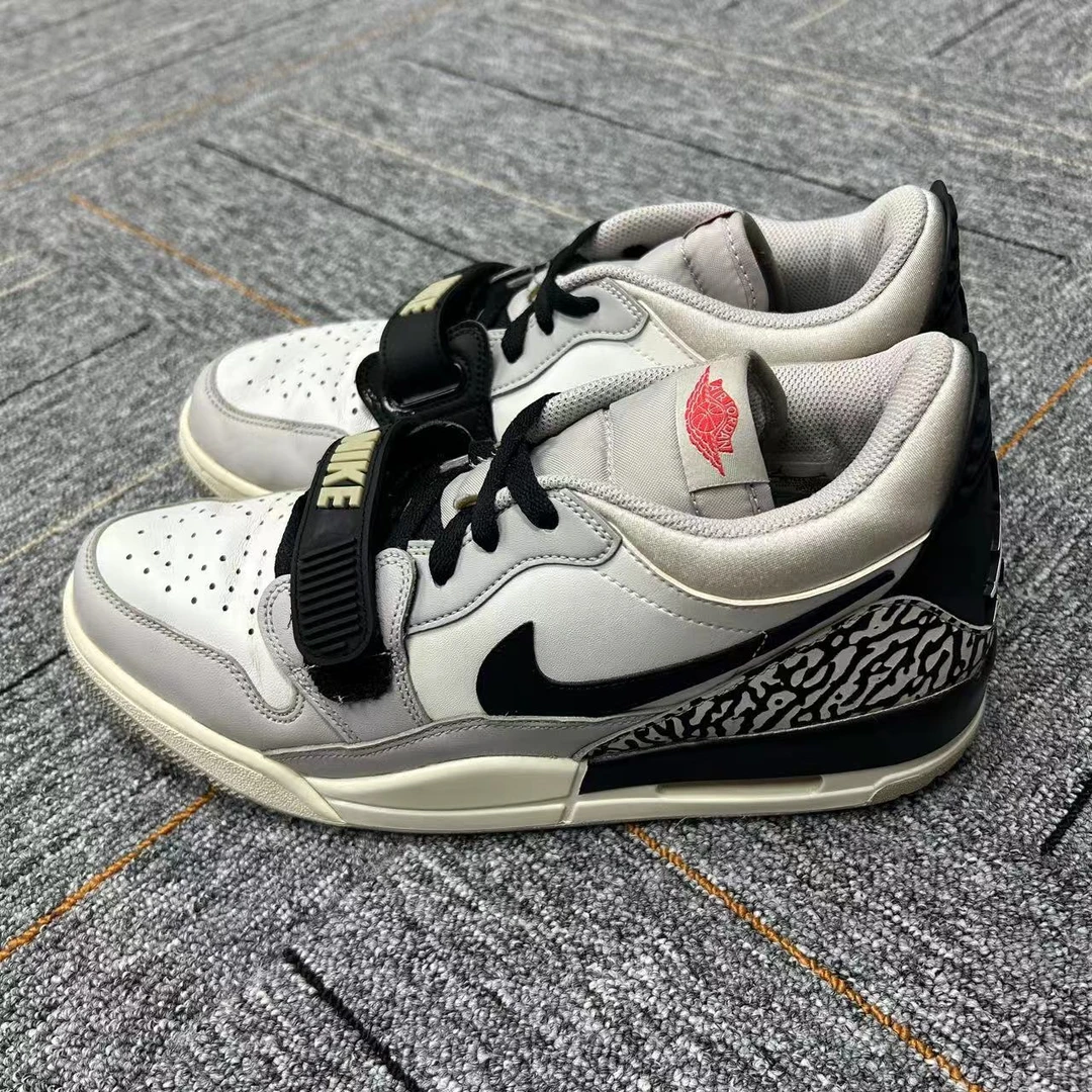 43码 AJ312 白灰 低帮 复古篮球鞋 工价999