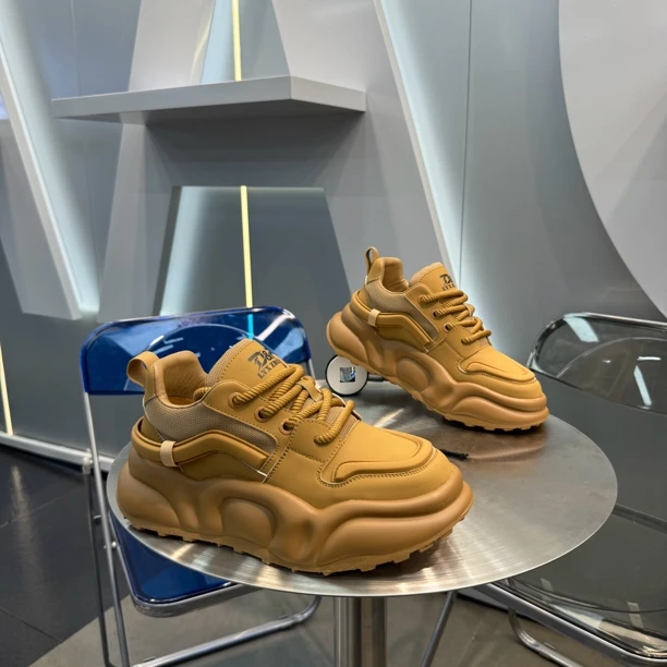 男鞋秋季时尚休闲百搭透气拼色厚底春季夏季潮流ins高帮网红