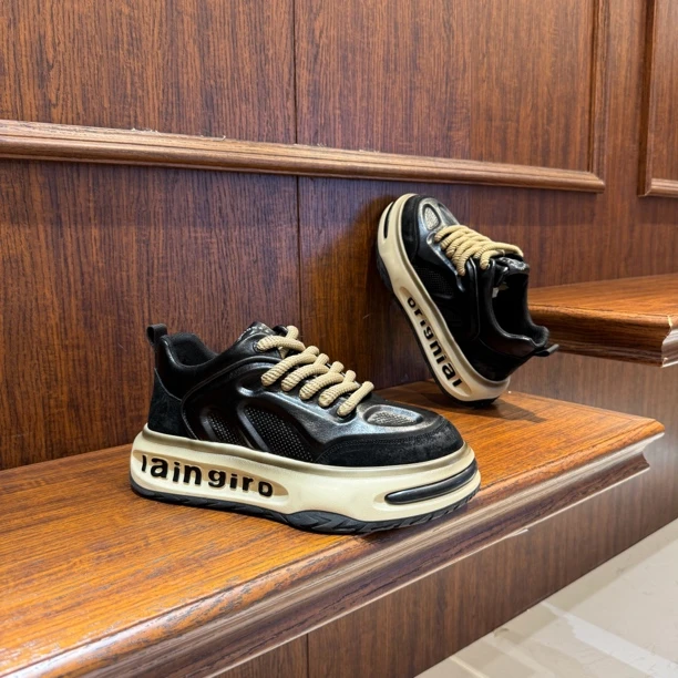 男士个性厚底潮鞋秋冬季新款百搭增高运动休闲鞋