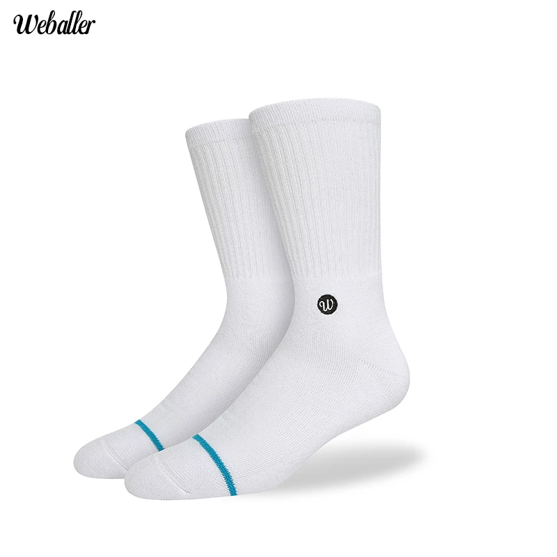 WEBALLER篮球袜新款刺绣工艺加厚高帮袜子实战防滑毛巾底篮球袜