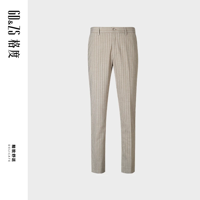 GDZS格度佐致品牌男装-春夏新款杏条高级西服套装西裤 OABFA3062