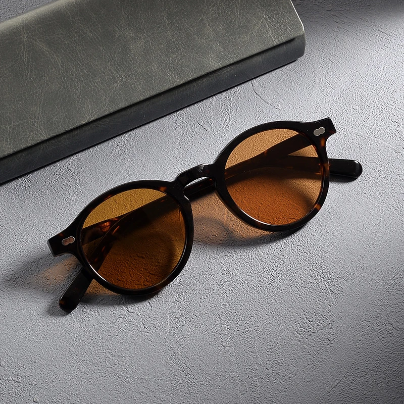 范伟同款眼镜日系复古风圆形手工板材眼镜框男大脸墨镜可配有度数