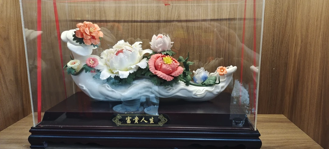 用于写字楼商业管所工艺品摆件瓷都德化纯手工创意工艺品富贵人生